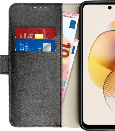 Just in Case Wallet Motorola Moto G73 Book Case Zwart
