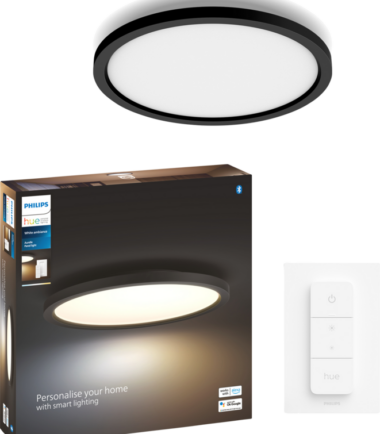 Philips Hue Aurelle paneellamp White Ambiance rond zwart