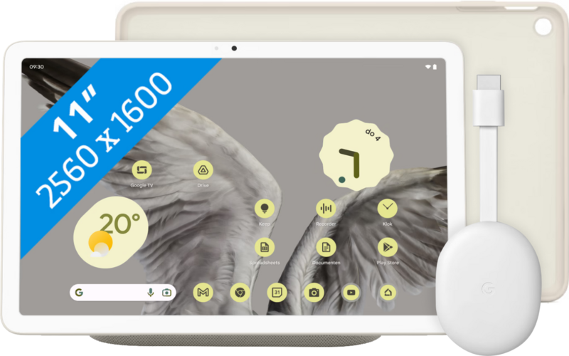 Google Pixel Tablet 128GB Wifi Crème + Pixel Tablet Back Cover Crème + Chromecast 4K Google Pixel Tablet 128GB Wifi Crème + Pixel Tablet Back Cover Crème + Chromecast 4K