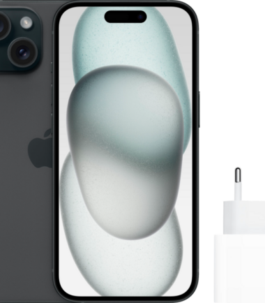 Apple iPhone 15 128GB Zwart + Apple Usb C Oplader 20W