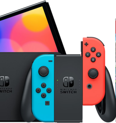 Nintendo Switch OLED Rood/Blauw + Super Mario Bros. Wonder