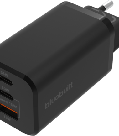 BlueBuilt Power Delivery + Quick Charge Oplader met 3 Usb Poorten 65W Zwart