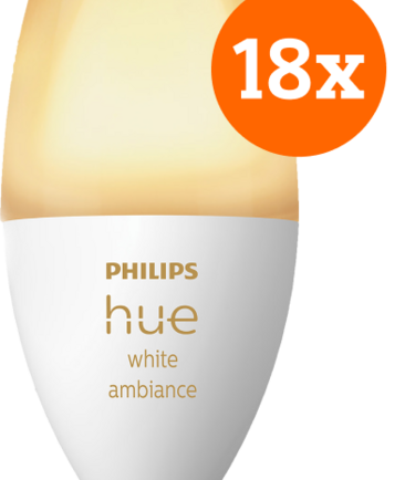 Philips Hue White Ambiance E14 18-Pack