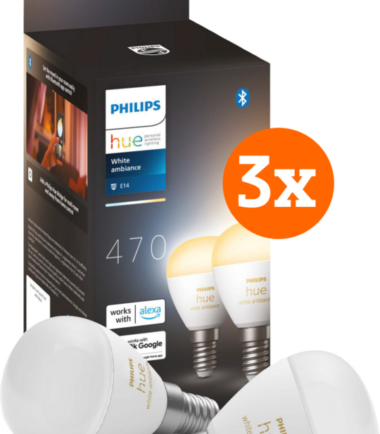 Philips Hue Luster kogellamp White Ambiance E14 6-pack
