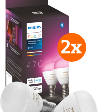 Philips Hue Luster kogellamp White and Color E14 4-pack