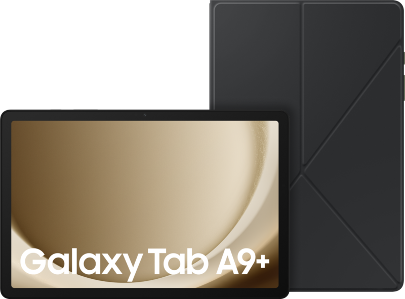 Samsung Galaxy Tab A9 Plus 11 inch 64GB Wifi Zilver + Book Case Zwart Samsung Galaxy Tab A9 Plus 11 inch 64GB Wifi Zilver + Book Case Zwart