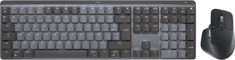 Logitech MX Mechanical Draadloos Toetsenbord AZERTY + Logitech MX Master 3S Logitech MX Mechanical Draadloos Toetsenbord AZERTY + Logitech MX Master 3S