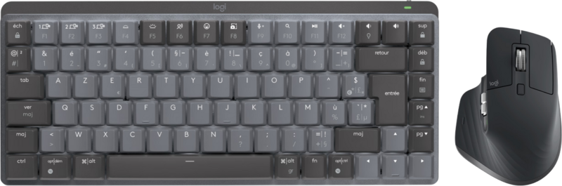 Logitech MX Mechanical Mini Draadloos Toetsenbord AZERTY + Logitech MX Master 3S Logitech MX Mechanical Mini Draadloos Toetsenbord AZERTY + Logitech MX Master 3S