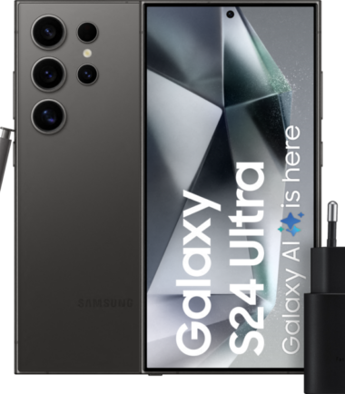 Samsung Galaxy S24 Ultra 1TB Zwart 5G + Samsung Snellader 25 Watt Zwart