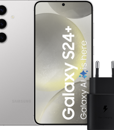 Samsung Galaxy S24 Plus 256GB Grijs 5G + Samsung Snellader 25 Watt Zwart