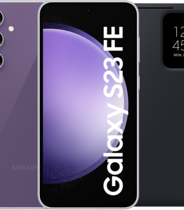 Samsung Galaxy S23 FE 128GB Paars 5G + Smart View Book Case Zwart