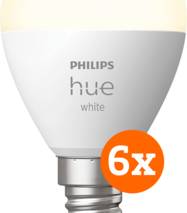 Philips Hue Kogellamp White E14 6-pack