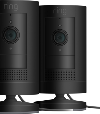Ring Stick Up Cam Plug-In - Zwart 2-pack