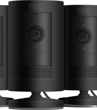 Ring Stick Up Cam Plug-In - Zwart 3-pack