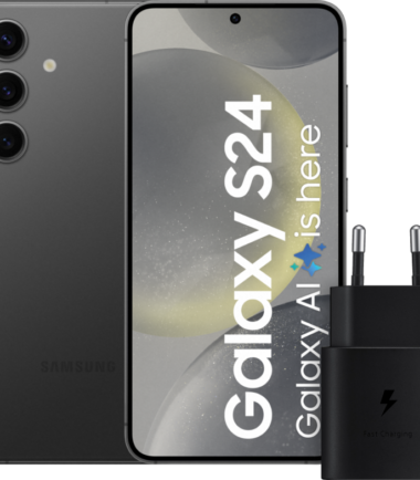 Samsung Galaxy S24 128GB Zwart 5G + Samsung Snellader 25 Watt