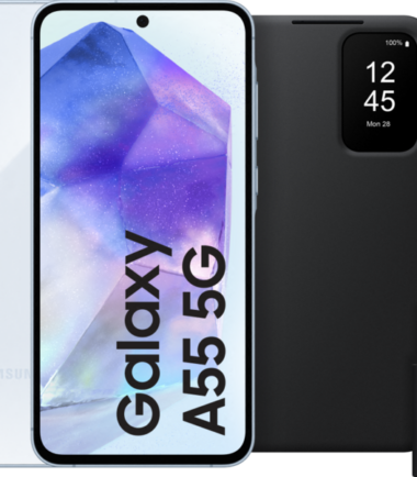 Samsung Galaxy A55 128GB Lichtblauw 5G + Accessoirepakket