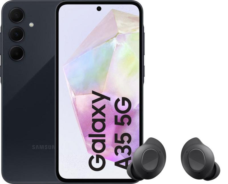 Samsung Galaxy A35 128GB Donkerblauw 5G + Samsung Galaxy Buds FE Samsung Galaxy A35 128GB Donkerblauw 5G + Samsung Galaxy Buds FE