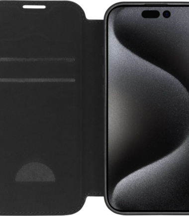 BlueBuilt Apple iPhone 16 Pro Book Case Leer Zwart