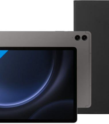 Samsung Galaxy Tab S9 FE Plus 128GB Wifi Grijs + BlueBuilt Book Case Zwart