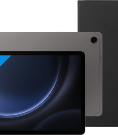 Samsung Galaxy Tab S9 FE 256GB Wifi Grijs + BlueBuilt Book Case Zwart