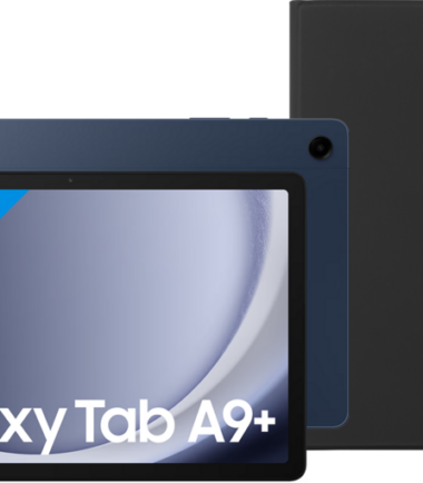 Samsung Galaxy Tab A9 Plus 11 inch 128GB Wifi Blauw + BlueBuilt Book Case Zwart