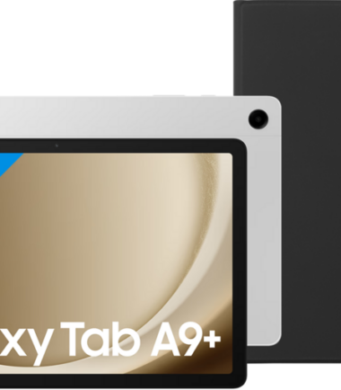 Samsung Galaxy Tab A9 Plus 11 inch 128GB Wifi Zilver + BlueBuilt Book Case Zwart