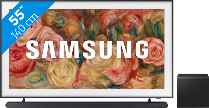 Samsung The Frame 55LS03D (2024) + Soundbar Zwart Samsung The Frame 55LS03D (2024) + Soundbar Zwart