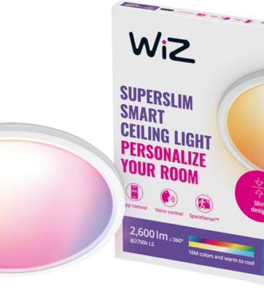 WiZ Plafondlamp SuperSlim - Wit - Gekleurd en Wit licht
