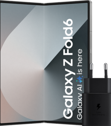 Samsung Galaxy Z Fold 6 256GB Zilver 5G + Samsung Oplader 25W Zwart