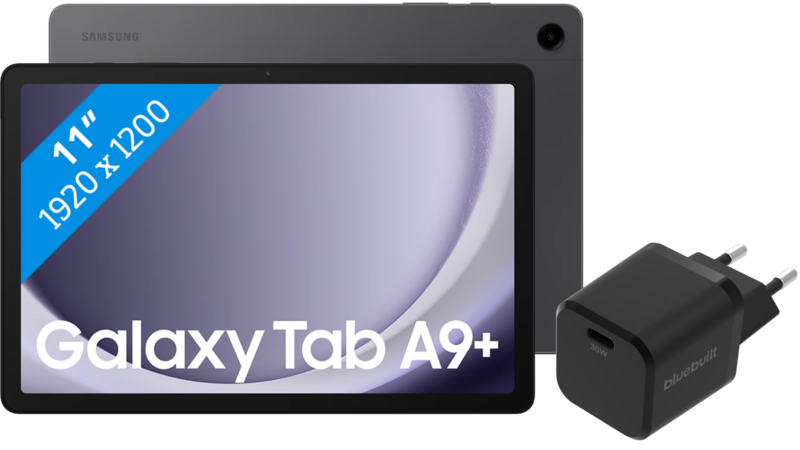 Samsung Galaxy Tab A9 Plus 11 inch 64GB Wifi Grijs + BlueBuilt Oplader Samsung Galaxy Tab A9 Plus 11 inch 64GB Wifi Grijs + BlueBuilt Oplader