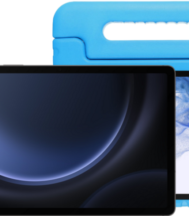 Samsung Galaxy Tab S9 FE 256GB Wifi en 5G Grijs + BlueBuilt Kids Cover Blauw