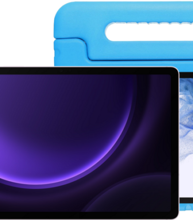 Samsung Galaxy Tab S9 FE 128GB Wifi Paars + BlueBuilt Kids Cover Blauw