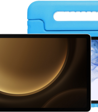Samsung Galaxy Tab S9 FE 256GB Wifi Zilver + BlueBuilt Kids Cover Blauw