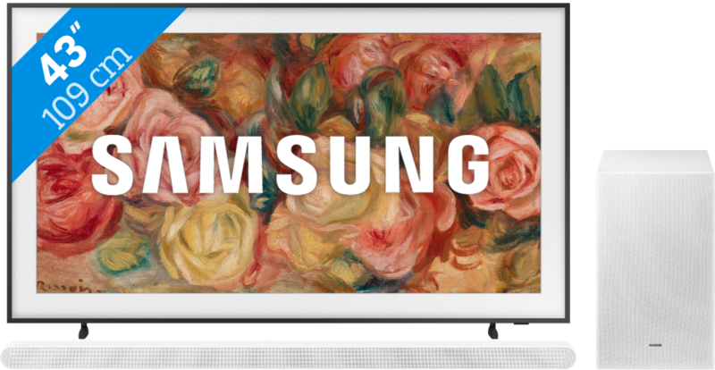 Samsung The Frame 43LS03D (2024) + Soundbar Wit Samsung The Frame 43LS03D (2024) + Soundbar Wit