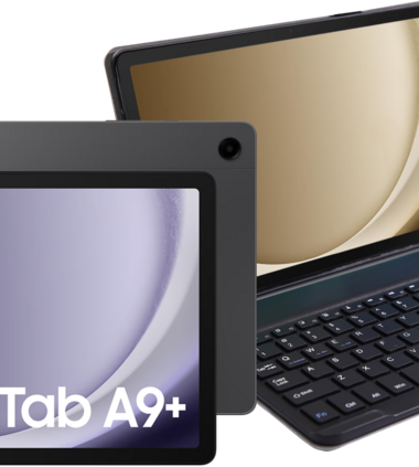 Samsung Galaxy Tab A9 Plus 11 inch 128GB Wifi en 5G Grijs + Just in Case Toetsenbord Hoes
