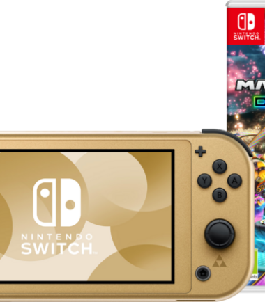 Nintendo Switch Lite Zelda Edition + Mario Kart 8 Deluxe
