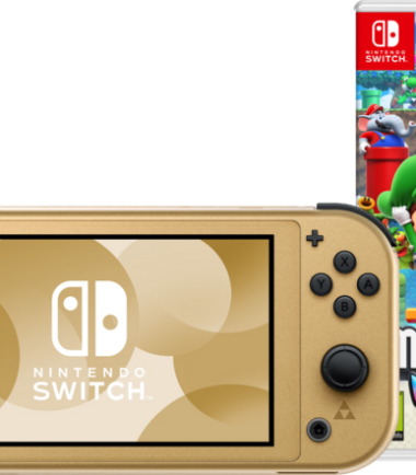 Nintendo Switch Lite Zelda Edition + Super Mario Bros. Wonder