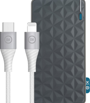 BlueBuilt Powerbank met Snelladen 10.000 mAh + Lightning Kabel 1