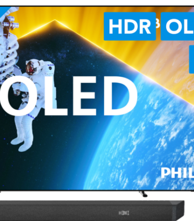 Philips Ambilight TV 77OLED809 + Soundbar + Hdmi kabel