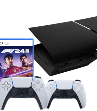 PlayStation 5 Slim Disc Edition + F1 24 + Covers Zwart + Extra Controller Wit