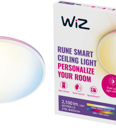 WiZ Plafondlamp Rune - Gekleurd en wit licht - wit