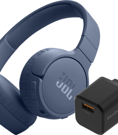 JBL Tune 670NC Blauw + BlueBuilt Quick Charge Oplader met Usb A Poort 18W Zwart