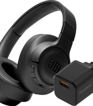 JBL Tune 760NC Zwart + BlueBuilt Quick Charge Oplader met Usb A Poort 18W Zwart