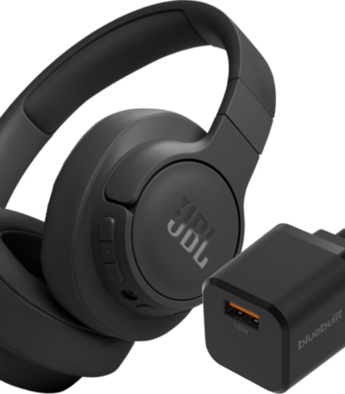 JBL Tune 770NC Zwart + BlueBuilt Quick Charge Oplader met Usb A Poort 18W Zwart