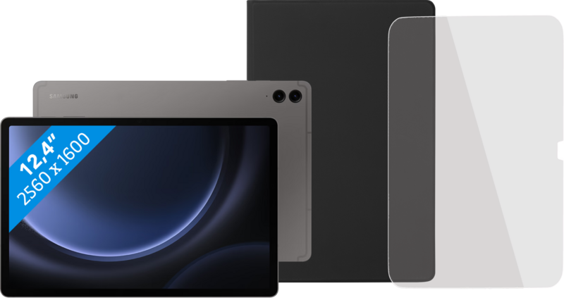 Samsung Galaxy Tab S9 FE Plus 128 GB Wifi Grijs + Beschermpakket Samsung Galaxy Tab S9 FE Plus 128 GB Wifi Grijs + Beschermpakket