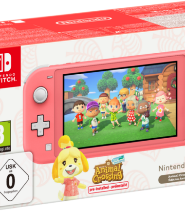 Nintendo Switch Lite Koraal + Animal Crossing + 12 maanden Nintendo Switch Online