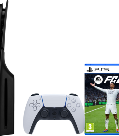 PlayStation 5 Slim Disc Edition + FC 25 + Covers Zwart