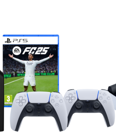 PS5 Slim Disc Edition + FC 25 + Covers Zwart + Extra Controller Wit + Oplaadstation