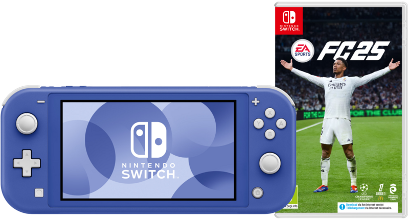 Nintendo Switch Lite Blauw + EA Sports FC 25 Nintendo Switch Lite Blauw + EA Sports FC 25