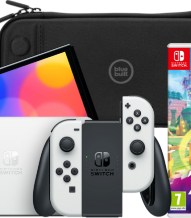 Nintendo Switch OLED Wit + Zelda: Echoes of Wisdom + BlueBuilt Beschermhoes